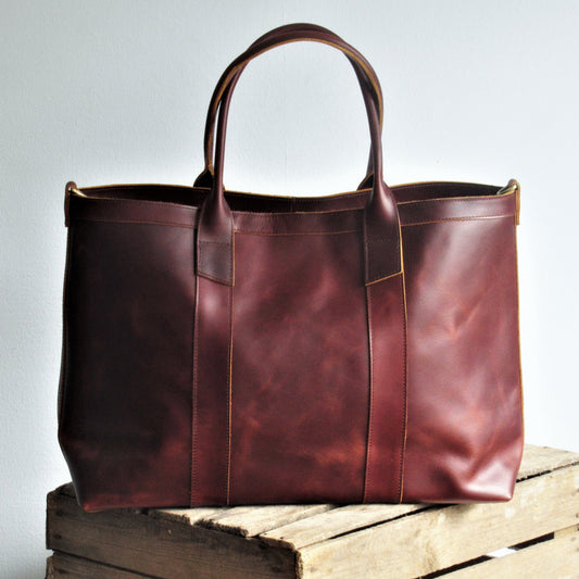 Oversized Leather Tote Bag