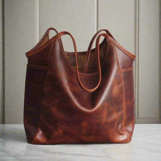 Brown Sling Tote Bag