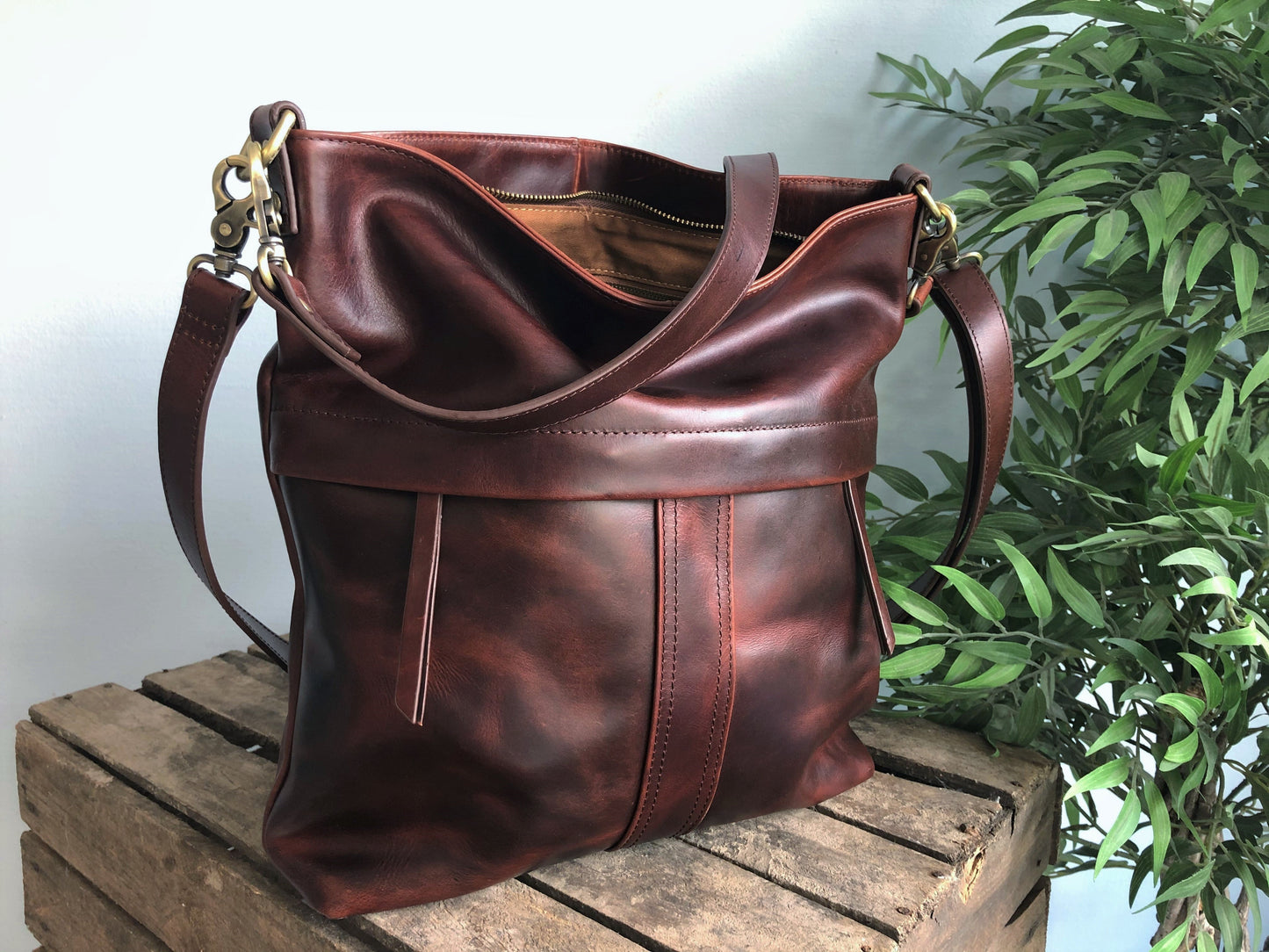 Brown Leather Shoulder Bag