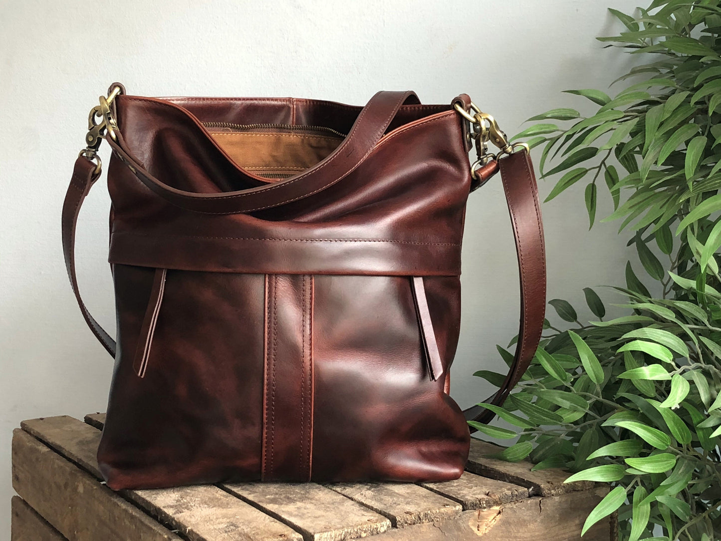 Brown Leather Shoulder Bag