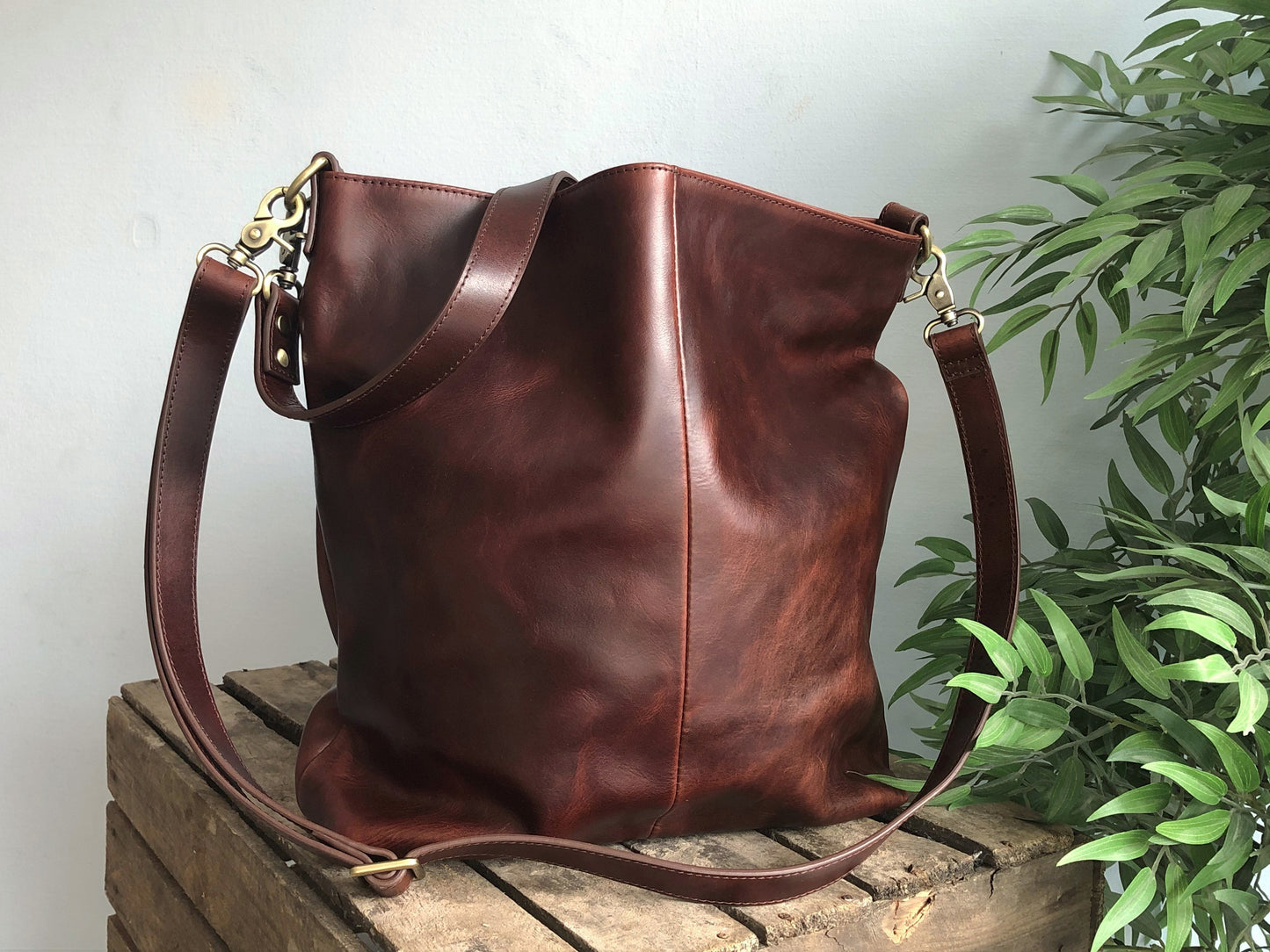 Brown Leather Shoulder Bag