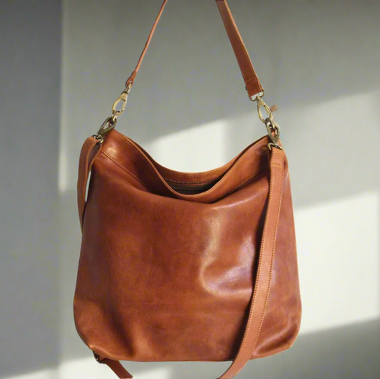 Tan Leather Hobo Bag